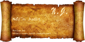 Nán Judit névjegykártya
